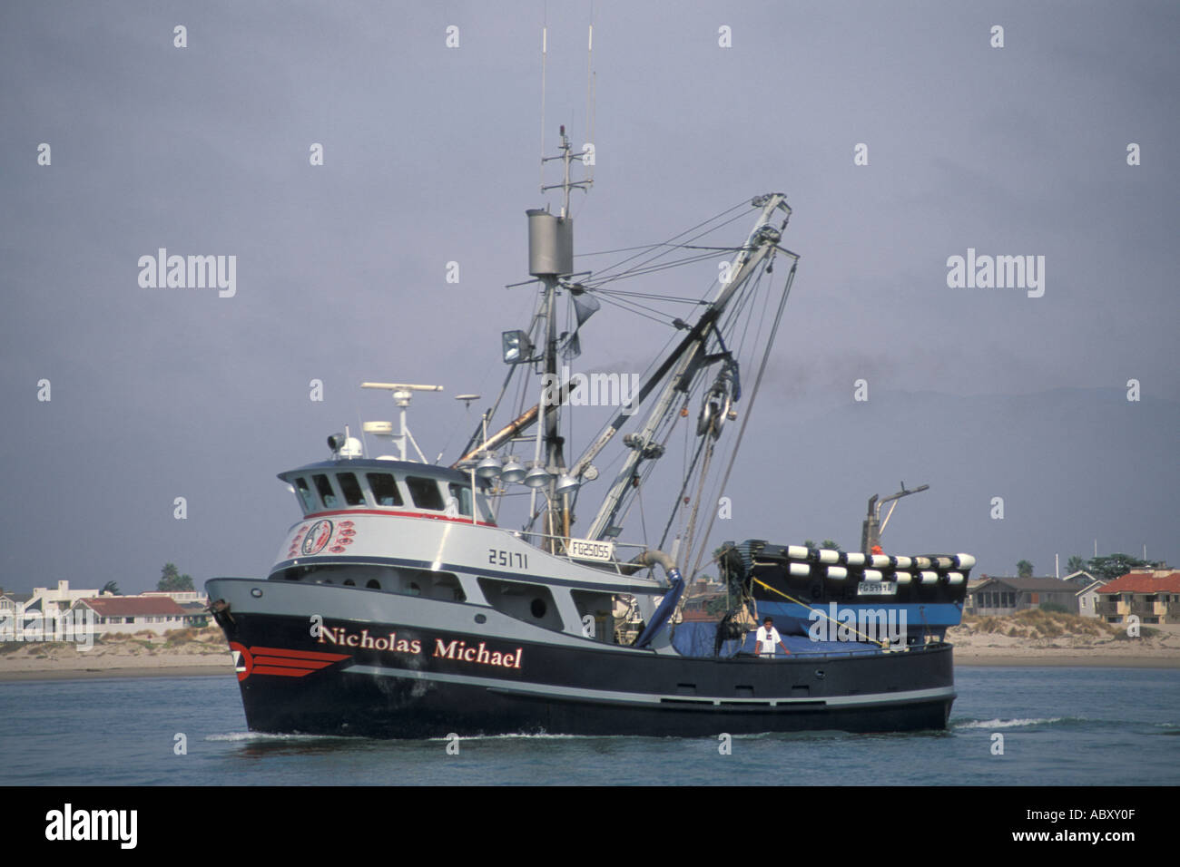 Commercial fishing boats enter Santa Barbara Channel from Channel