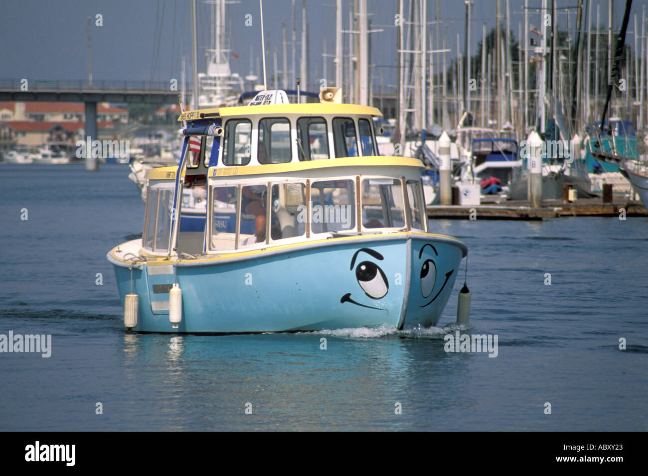 Water taxi in the Channel Islands Harbor Oxnard Ventura County California  Stock Photo