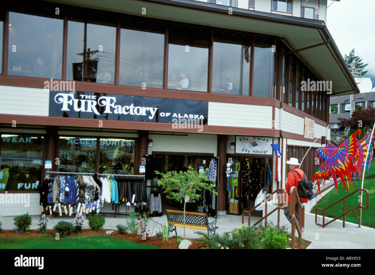 Shopping for furs in Sitka Alaska AK Stock Photo Alamy