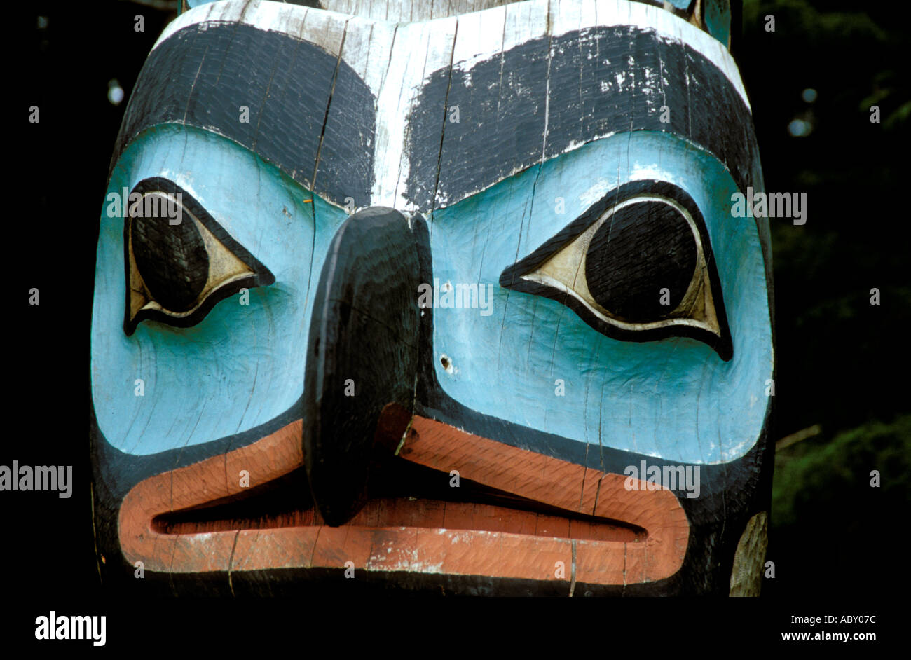 Totem Pole at the Sitka National Historic Site in Sitka Alaska AK Stock ...