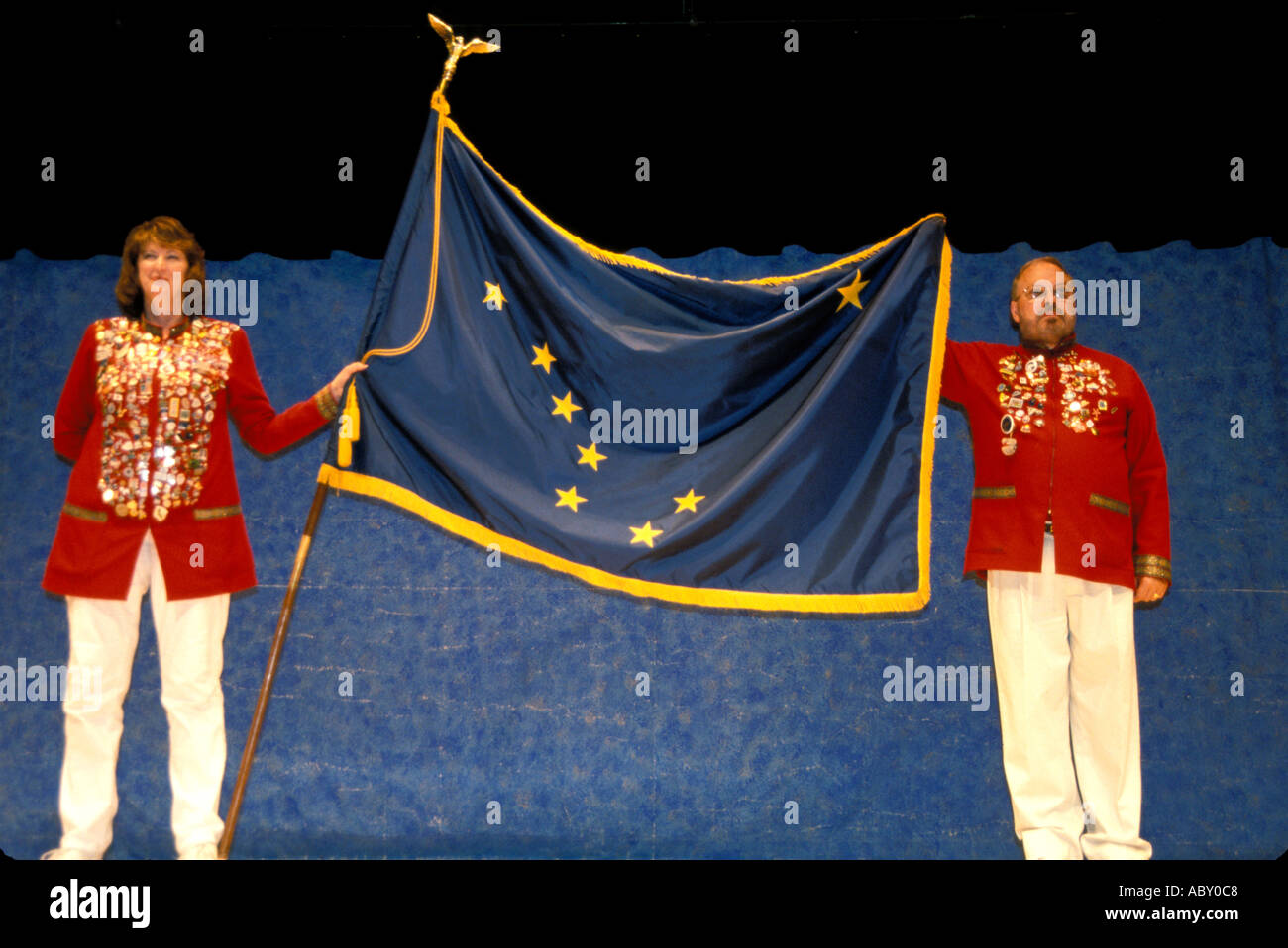 The Alaska Flag Denoting The Big Dipper And The North Star Seen In The