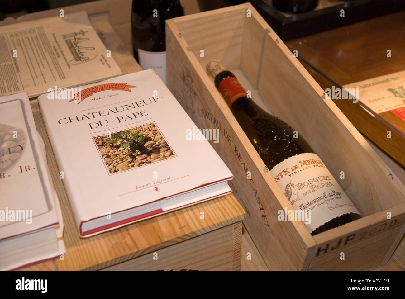 Chateauneuf du Pape near Avignon Provence France Cave de Verger du Pape wine tasting cave or