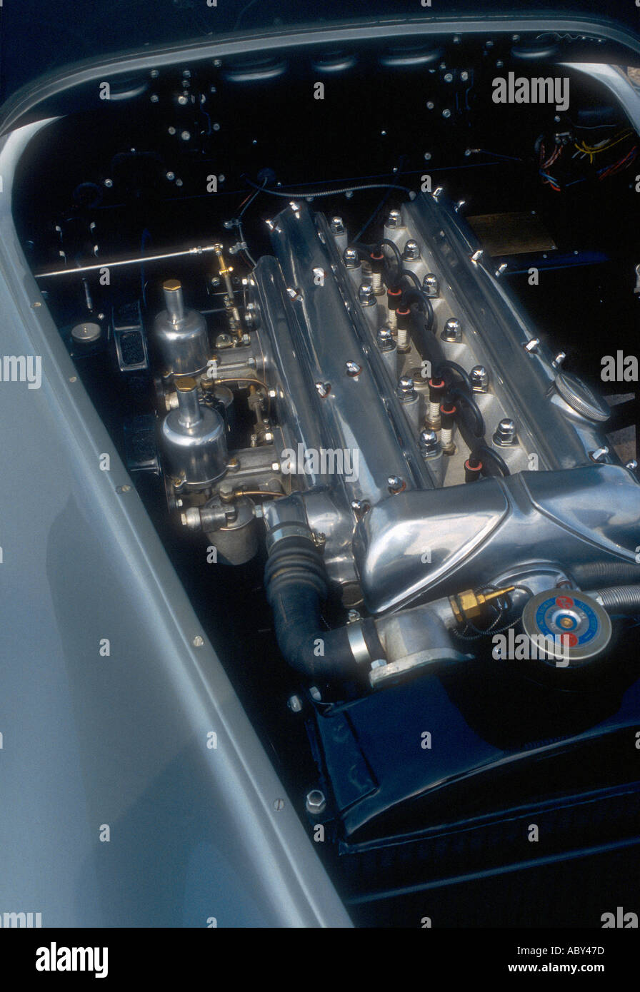 Jaguar XK120 engine Stock Photo - Alamy