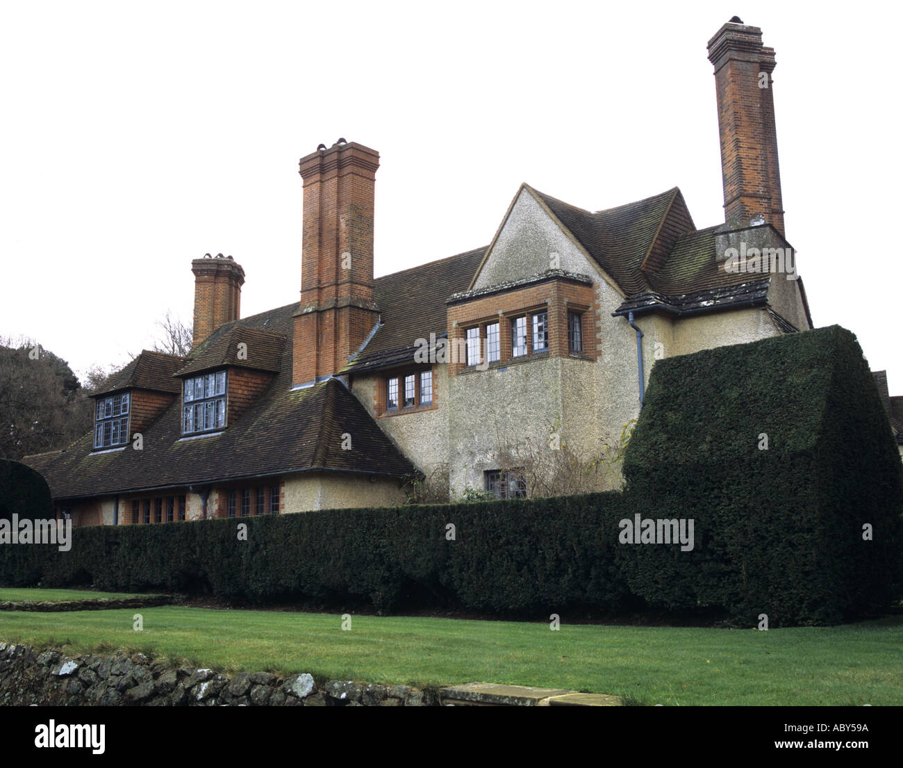 ABINGER COMMON SURREY UK Goddards built by Edwin Lutyens for F Mirrielees in 1898 one of most important early houses of English Arts and Crafts Stock Photo