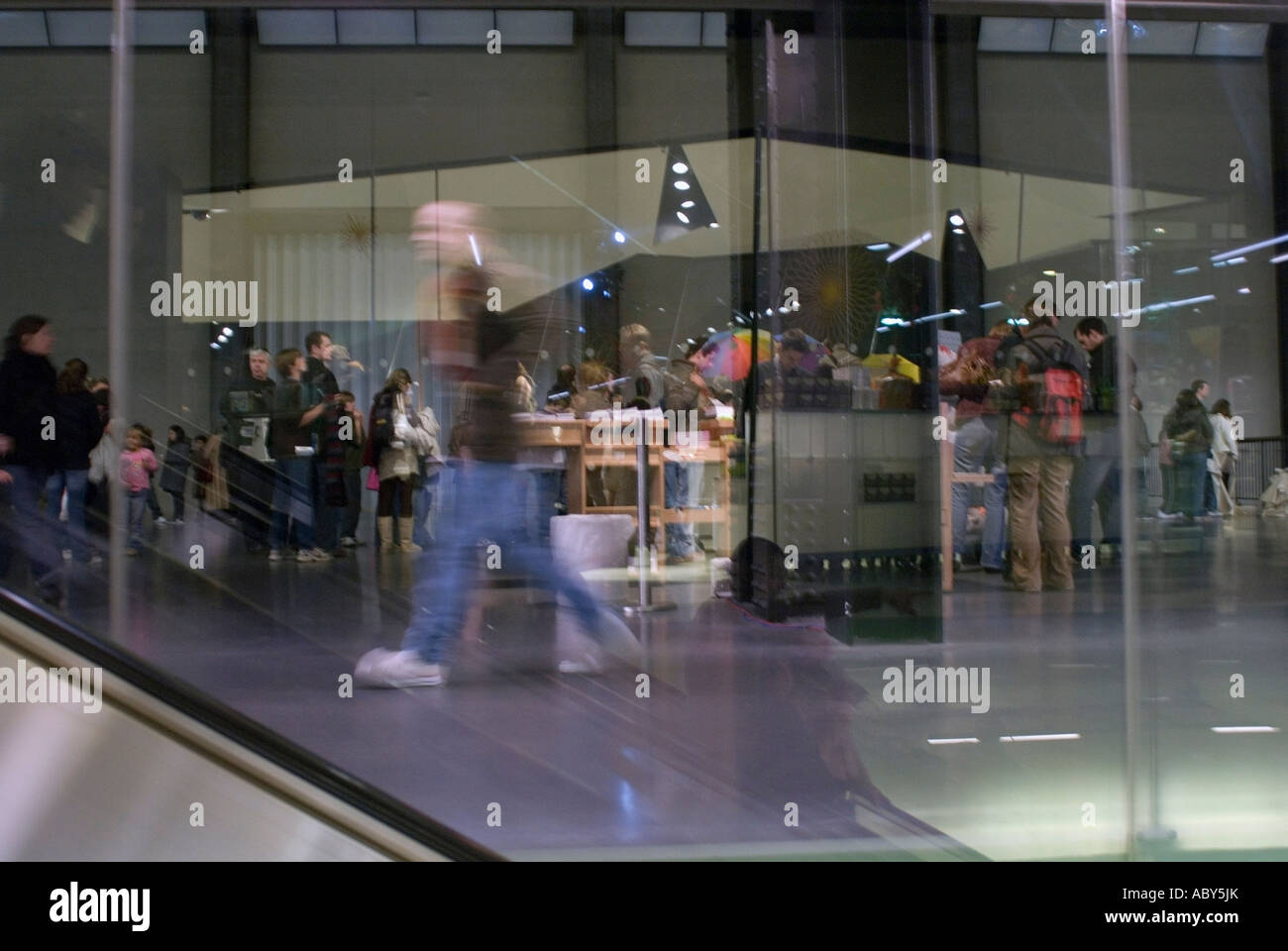 reflex, ghost in the glass. Stock Photo