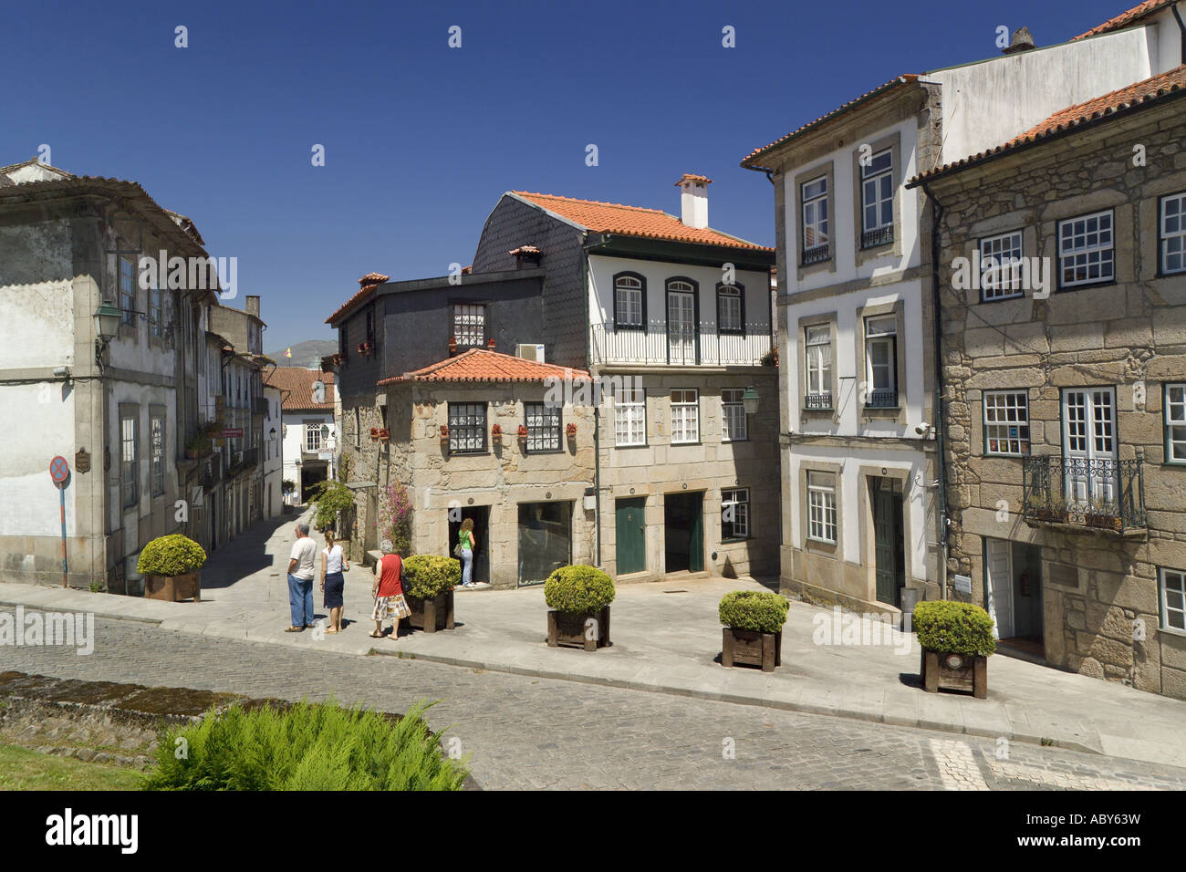 Portugal, the Costa Verde, Ponte de Lima town scene Stock Photo