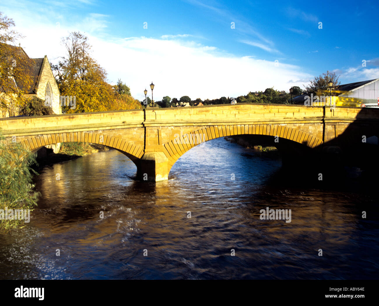 MORPETH NORTHUMBERLAND UK October Bridge over the River Wansbeck Thomas