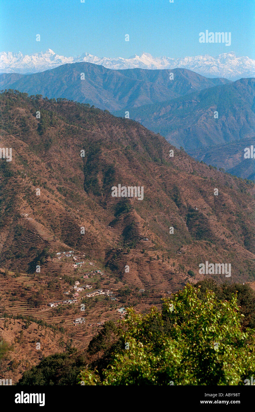 Snow-capped Himalayas, North India Stock Photo