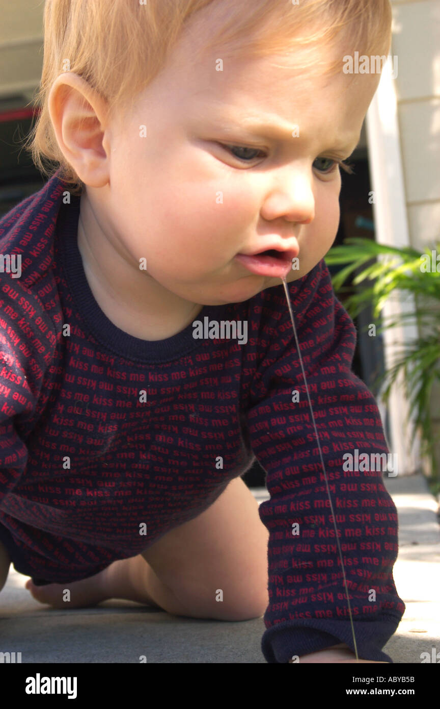 big baby drool Stock Photo