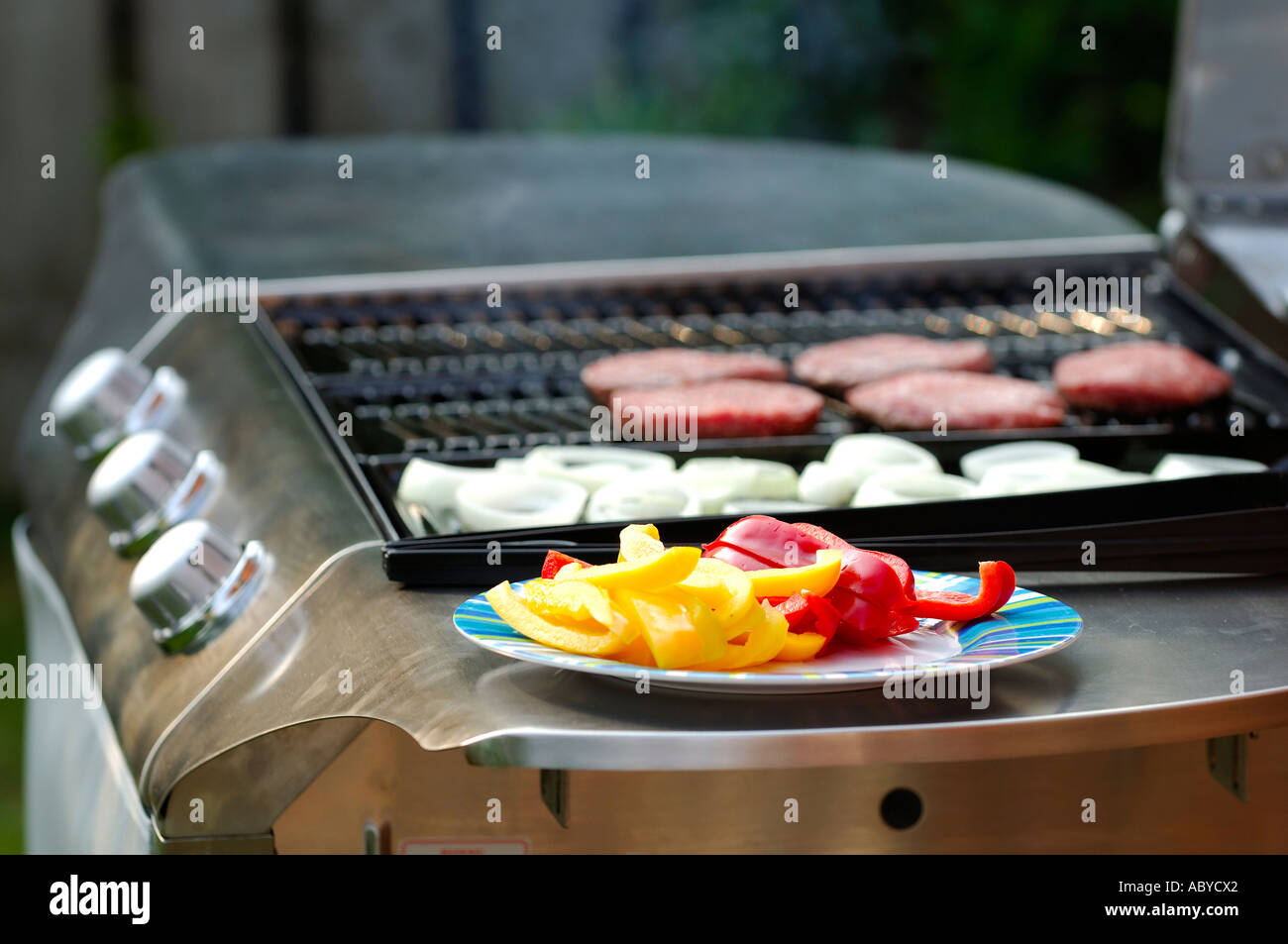 Cooking and preparing food for a BBQ Stock Photo - Alamy