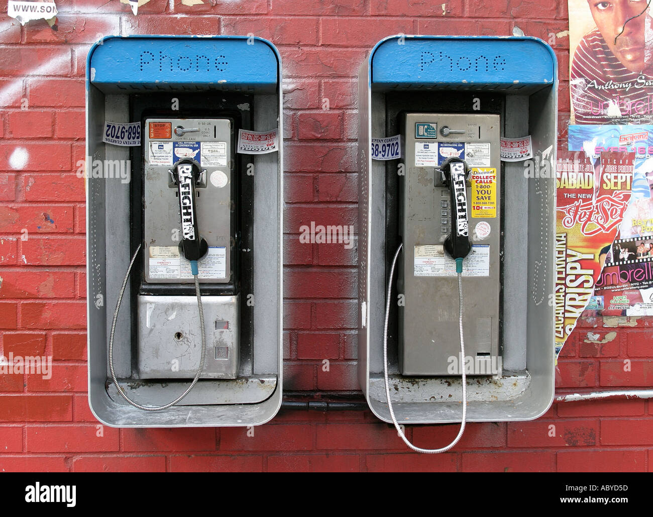 Public telephones in New York City, USA Stock Photo Alamy