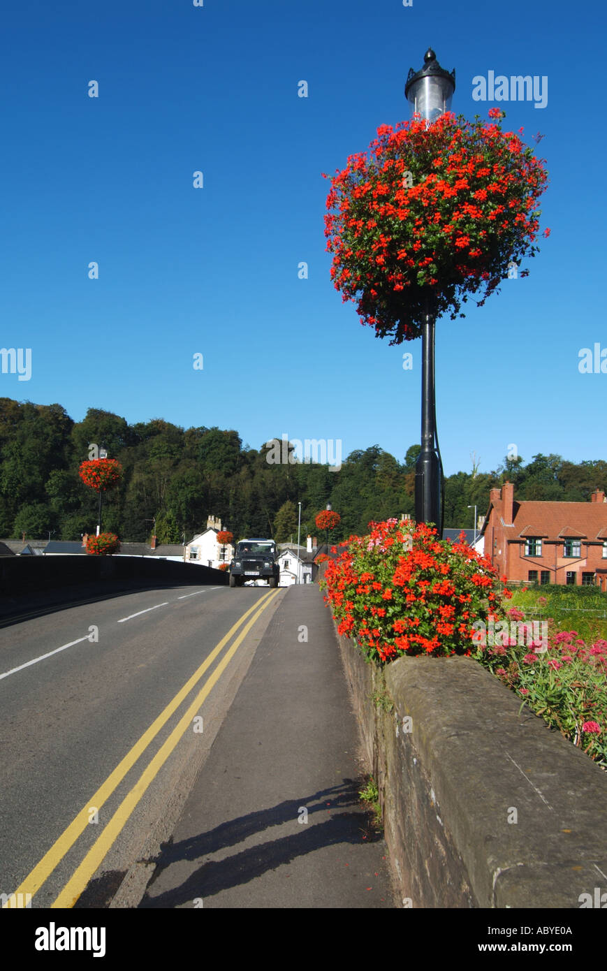 Usk road bridge over the River Usk Stock Photo - Alamy