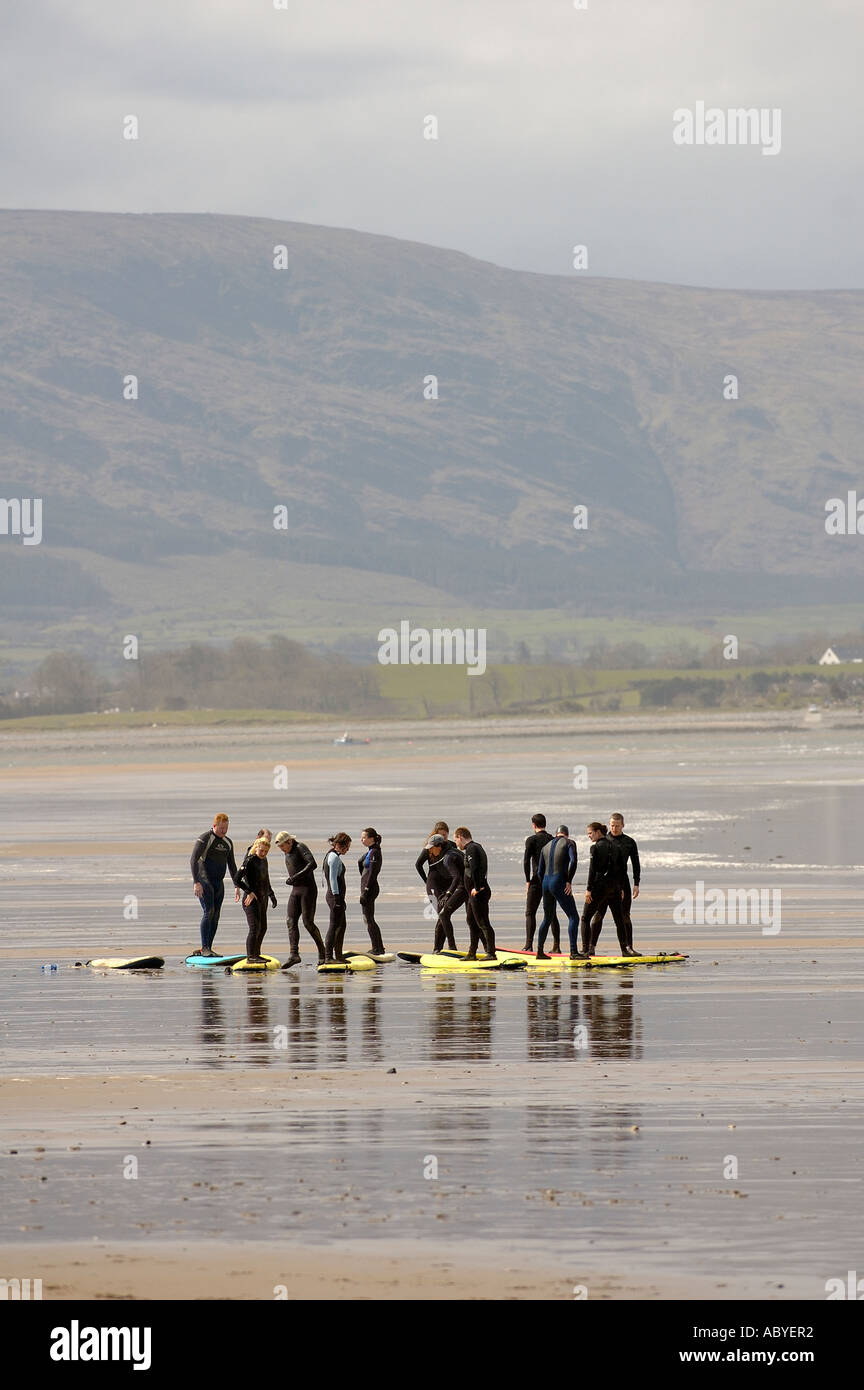 Surfing School at Sligo Ireland Stock Photo