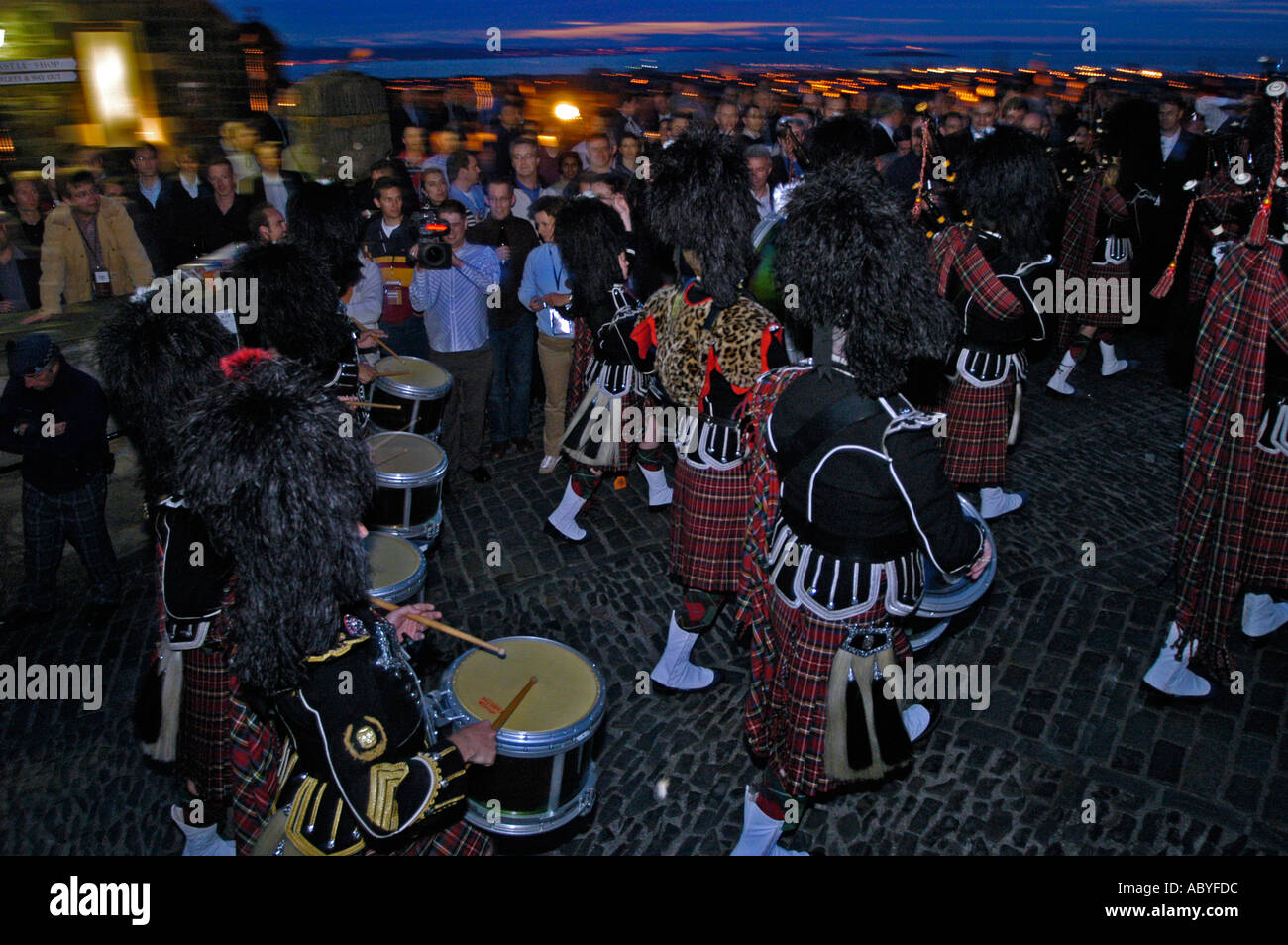 5 6 04 Edinburgh Scotland UK Scottish evening at Edinburgh Castle Pipe