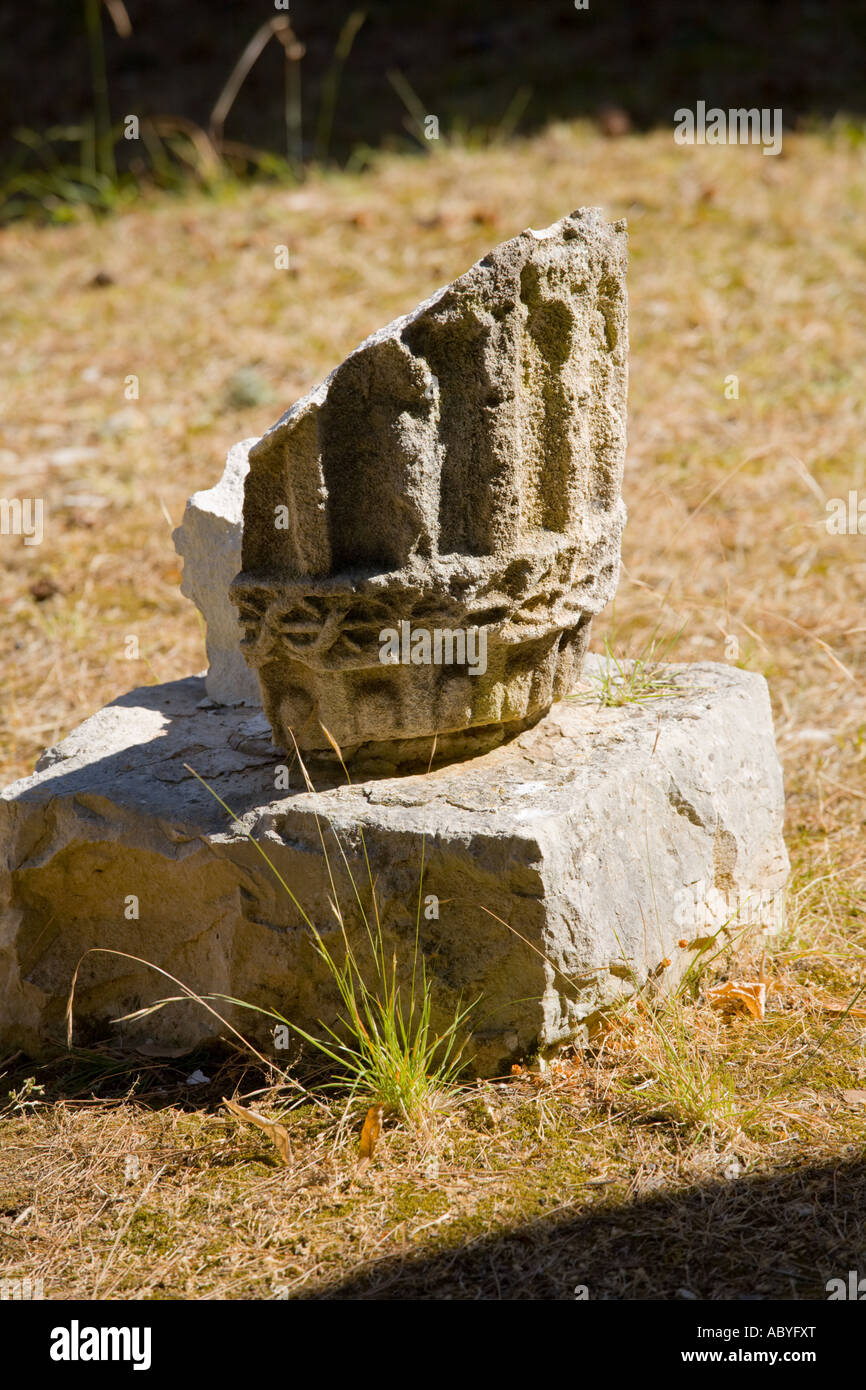 Ancient artifact, Brioni islands, Veliki Brijun, Croatia Stock Photo