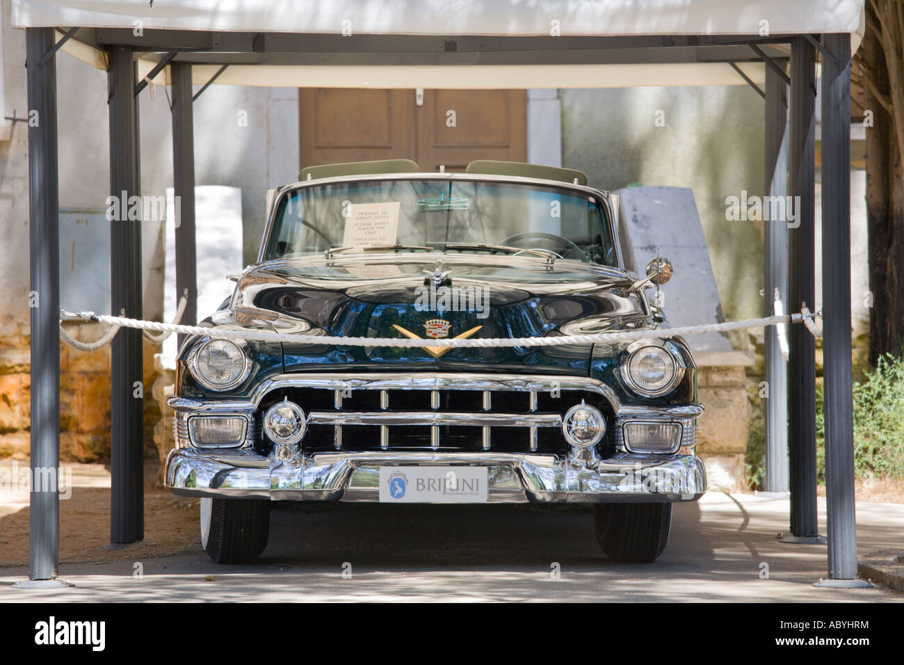 Frontal view of Tito's Cadillac Eldorado from 1953, Brioni islands, Veliki Brijun, Croatia Stock Photo