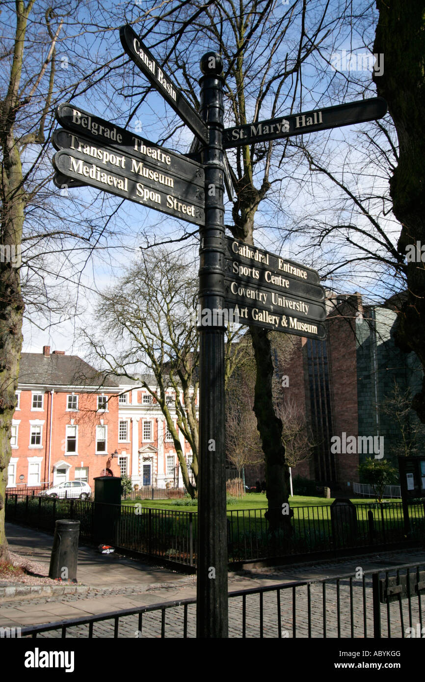 coventry city signpost england uk gb Stock Photo Alamy