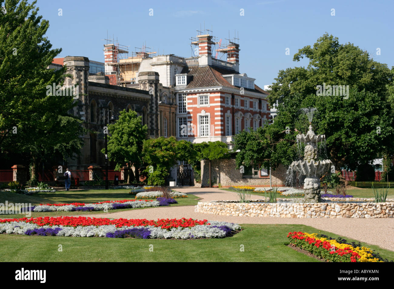 reading town centre summer flowers forbury gardens england uk gb Stock Photo
