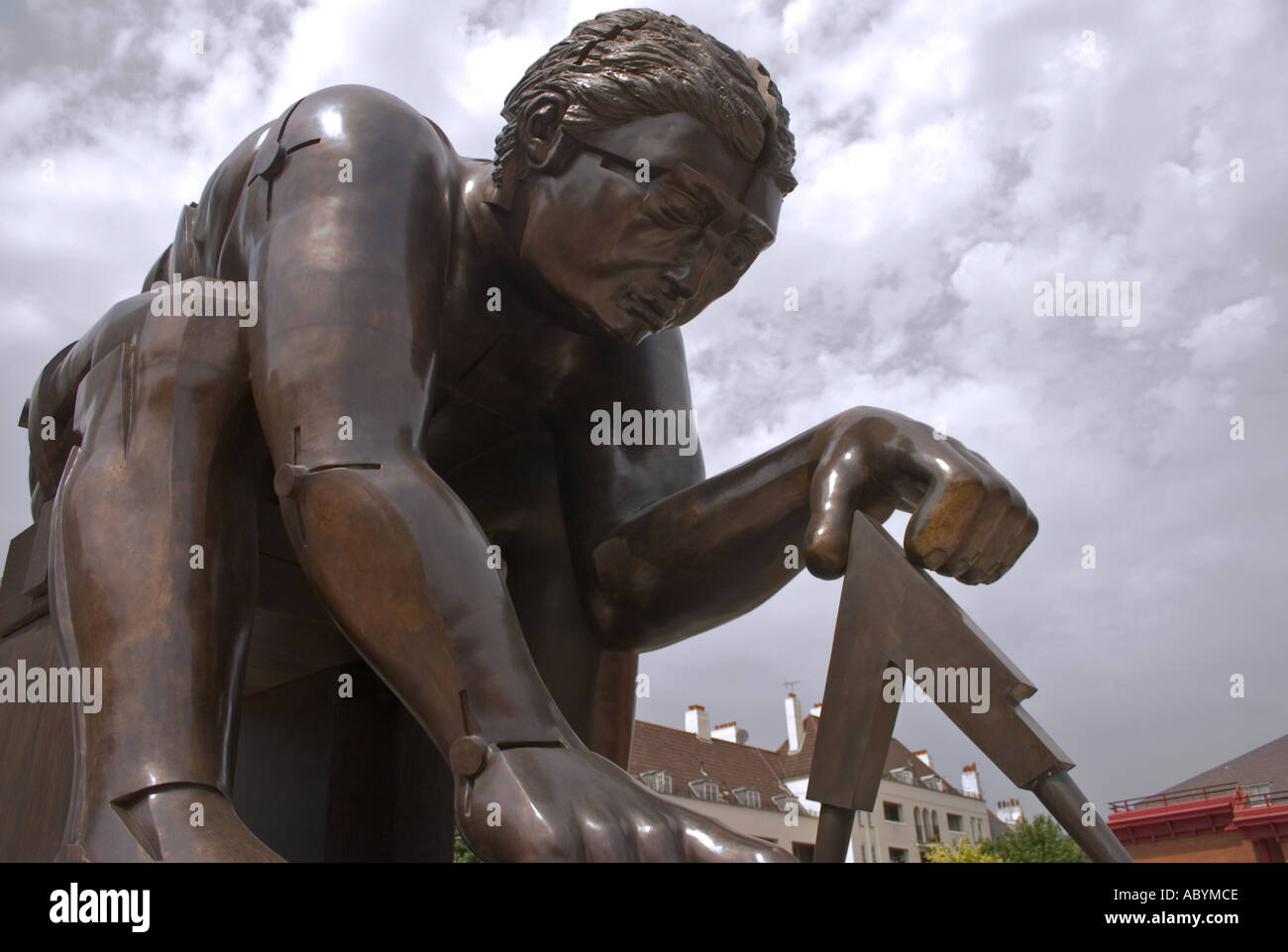 Library Large Statue British Library Statue Stock Photo - Alamy