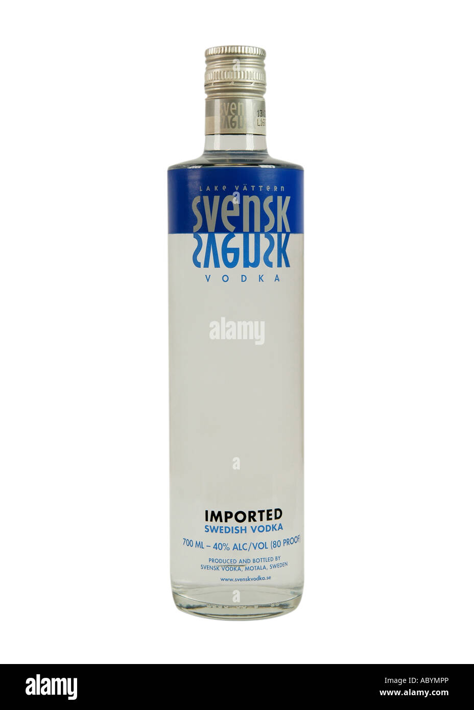 Svensk vodka bottle Stock Photo