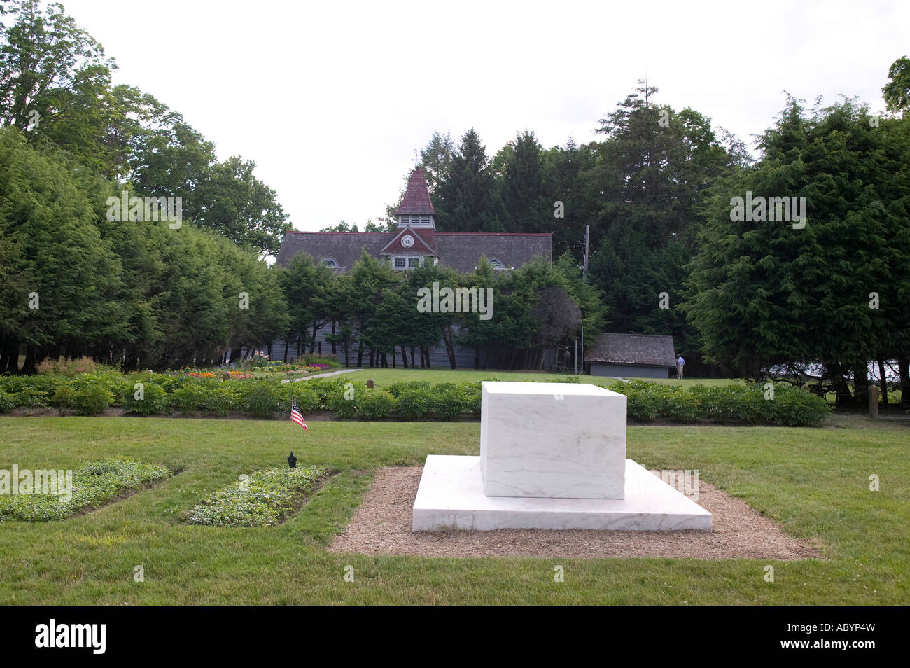 Springwood grounds and grave of Franklin Delano Roosevelt the 32nd President of the United States Stock Photo