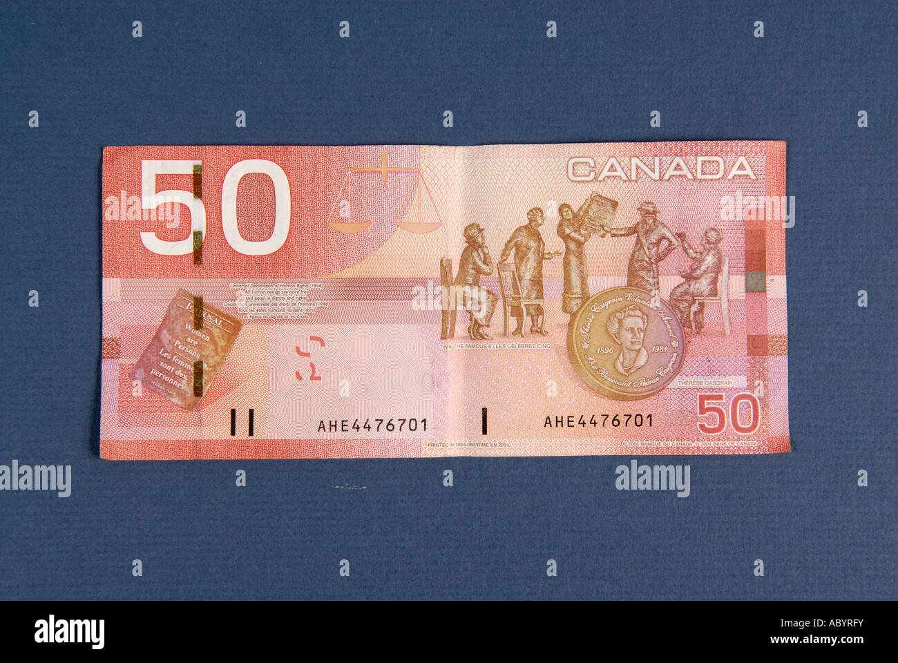 Canadian dollar bill 50 hi-res stock photography and images - Alamy