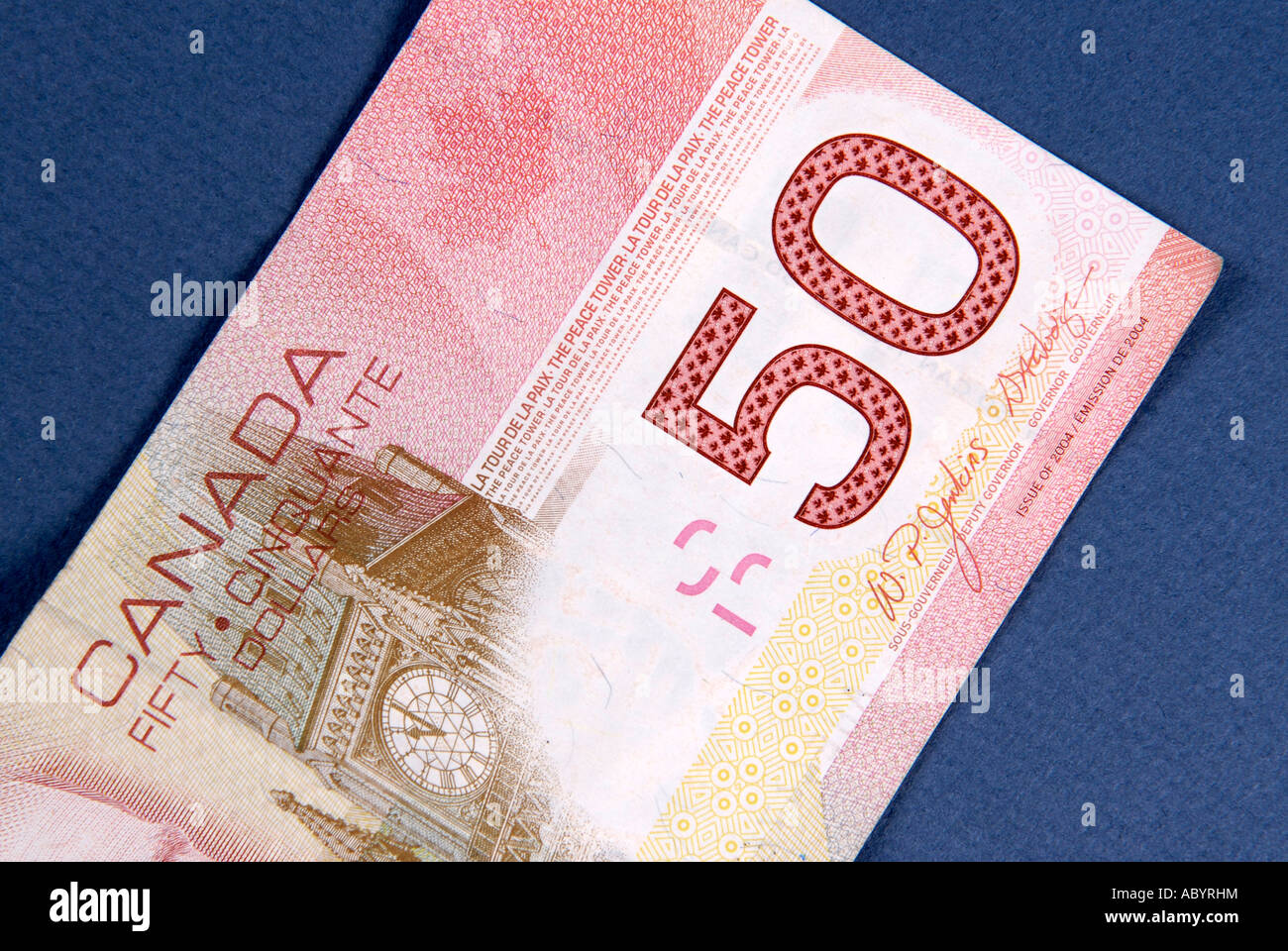 Canadian dollar bill 50 hi-res stock photography and images - Alamy