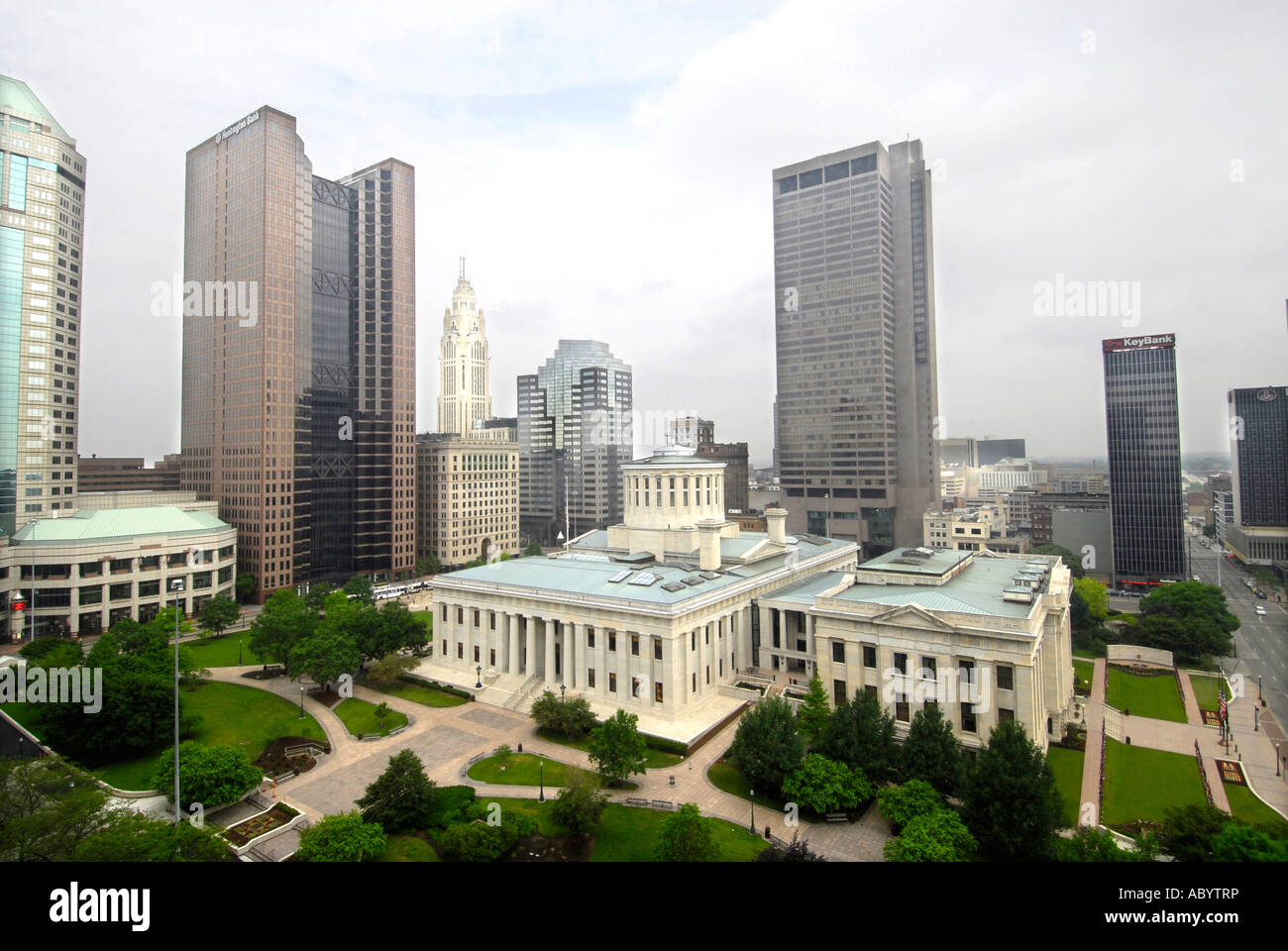 The State Capitol Building at Columbus Ohio OH Stock Photo