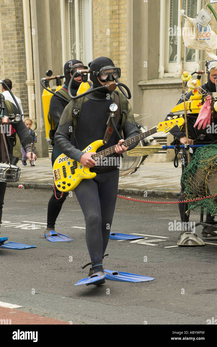 Street entertainment / theatre in Brighton, East Sussex, England, UK. Stock Photo