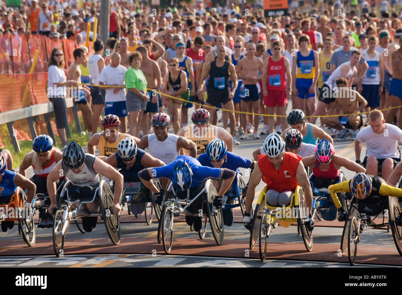 Wheelchair division, annual Boilermaker 15K Road race, largest in USA