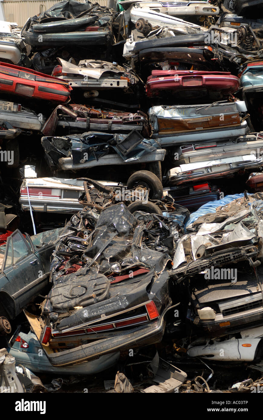 Scrap metal recycler on Newtown Creek separating Brooklyn and Queens