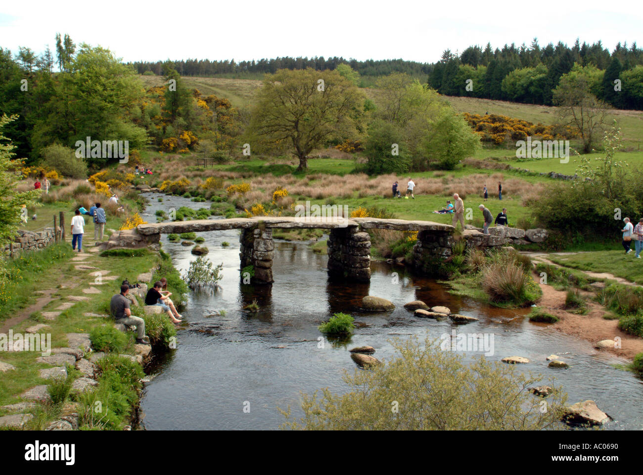 Postbridge Dartmoor National Park Devon England UK Stock Photo - Alamy