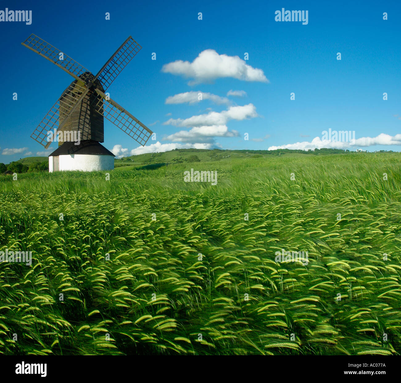 Windmill in the Chilterns Stock Photo