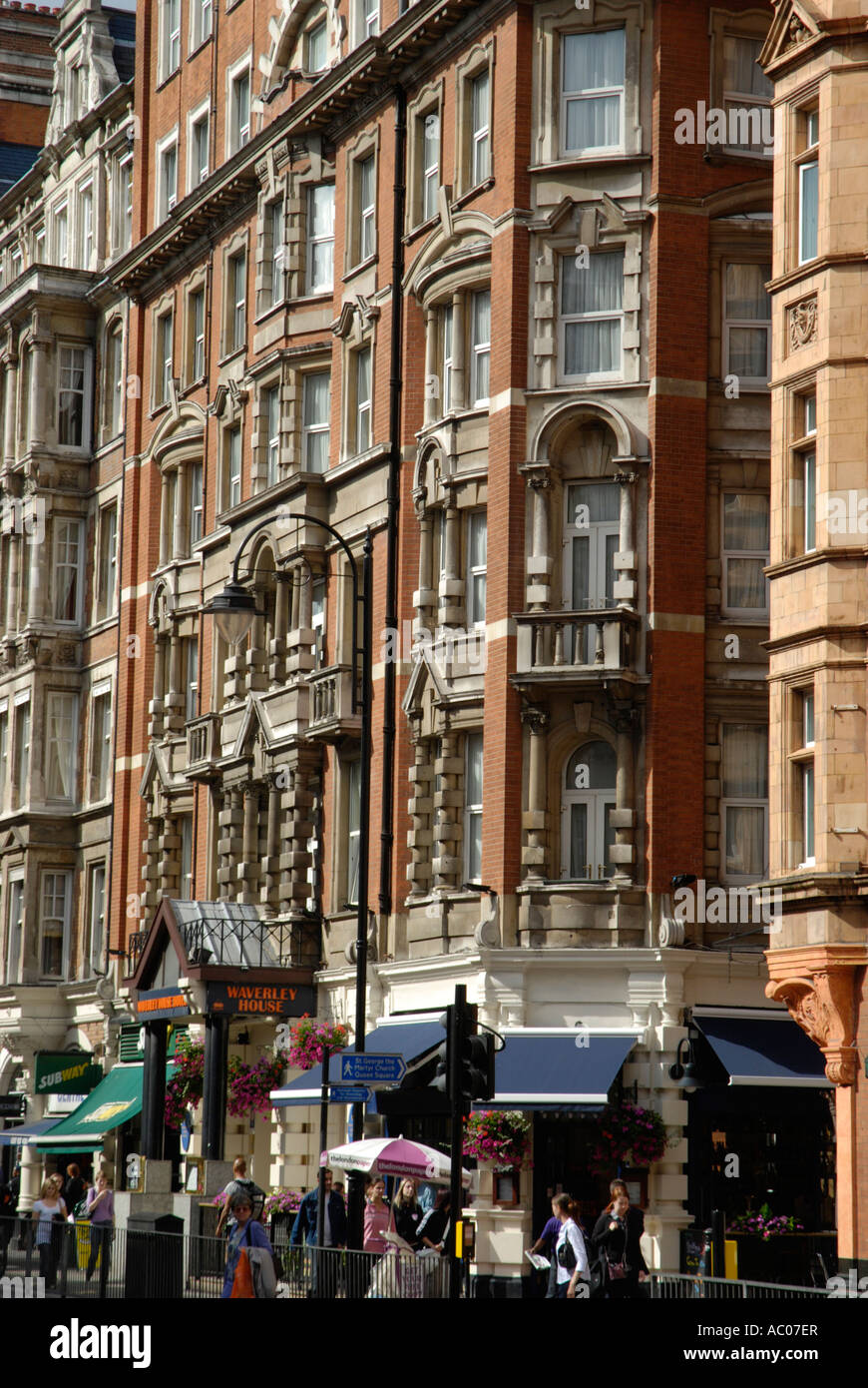 Southampton Row with passing pedestrians Holborn London England Stock Photo