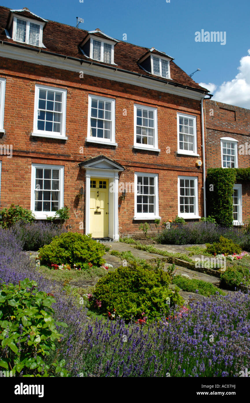 Red brick house and garden in Castle Street Farnham Surrey