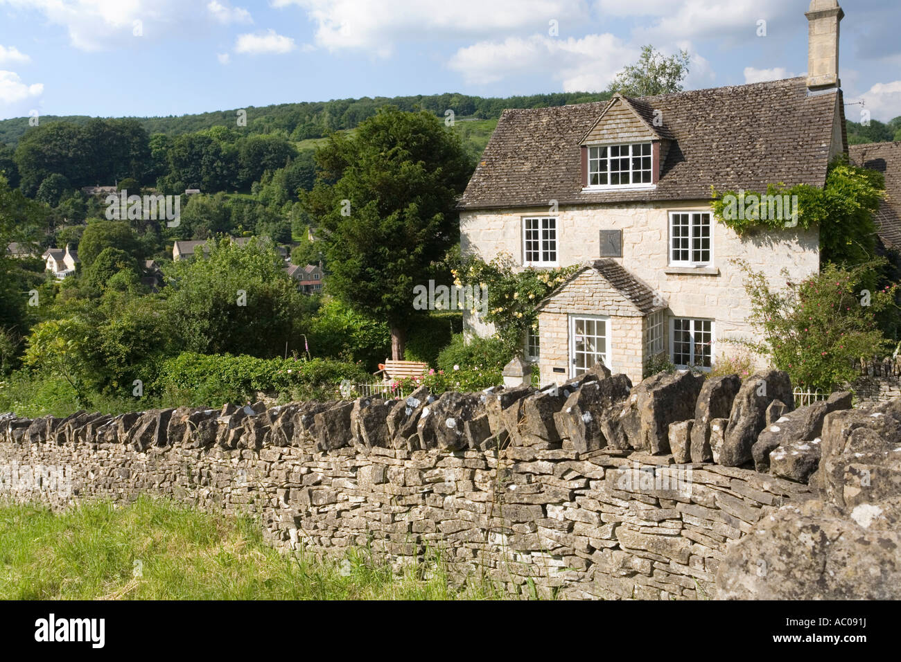 Sheepscombe Village Gloucestershire England High Resolution Stock 