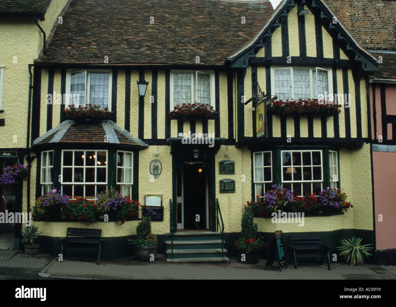 The Greyhound Pub In Lavenham in Suffolk in the uk Stock Photo Alamy