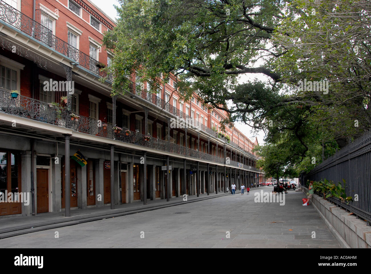Pontalaba building pedistrian walkway New Orleans Louisiana near Jackson Square 1st floor shops