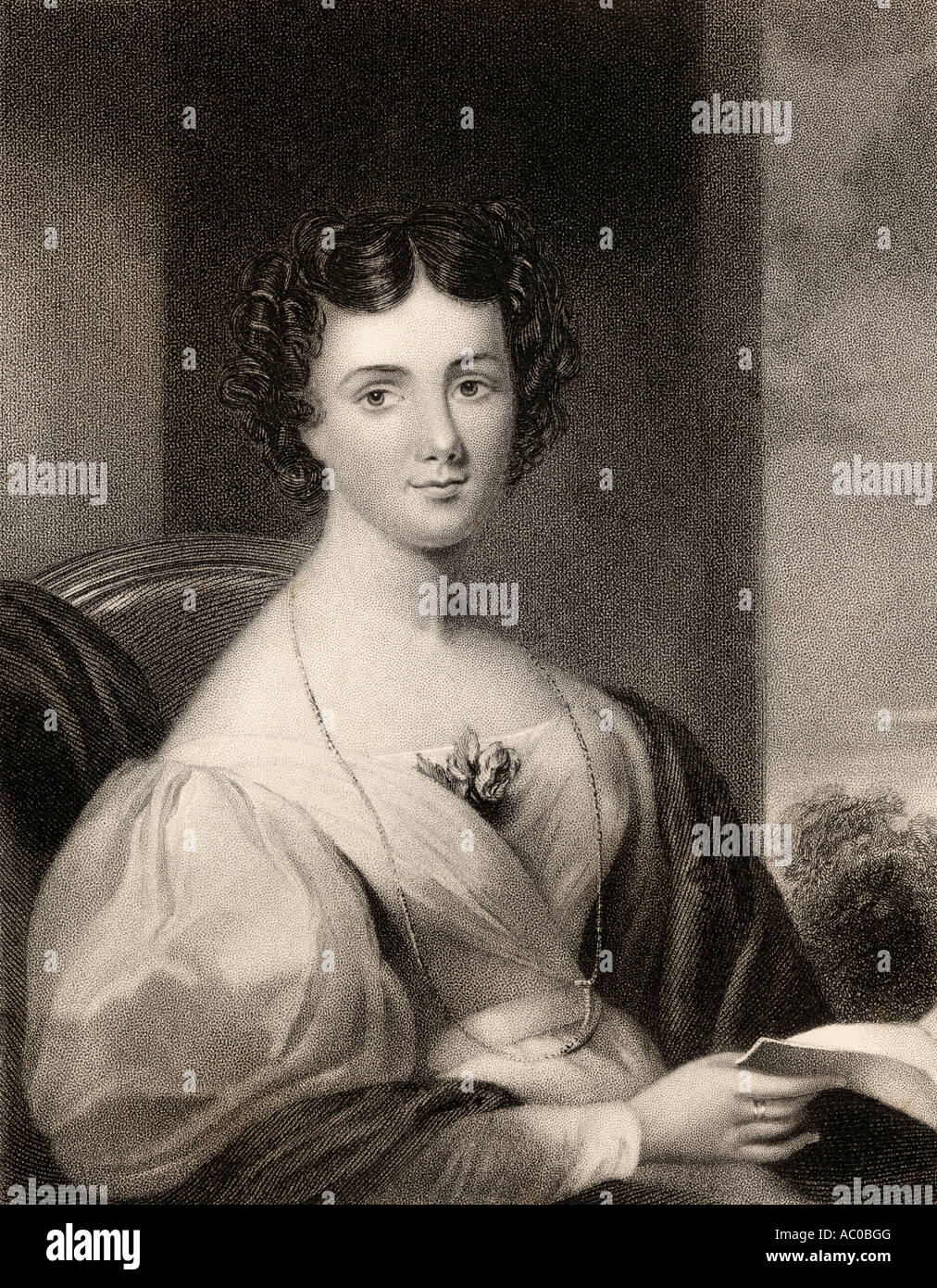 Maria Jane Jewsbury, Mrs Fletcher, 1800 - 1833. English writer, poet and reviewer. Stock Photo