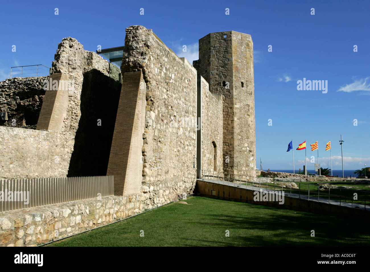 The ancient walls surrounding the Roman city of Tarragona, Costa Dorada