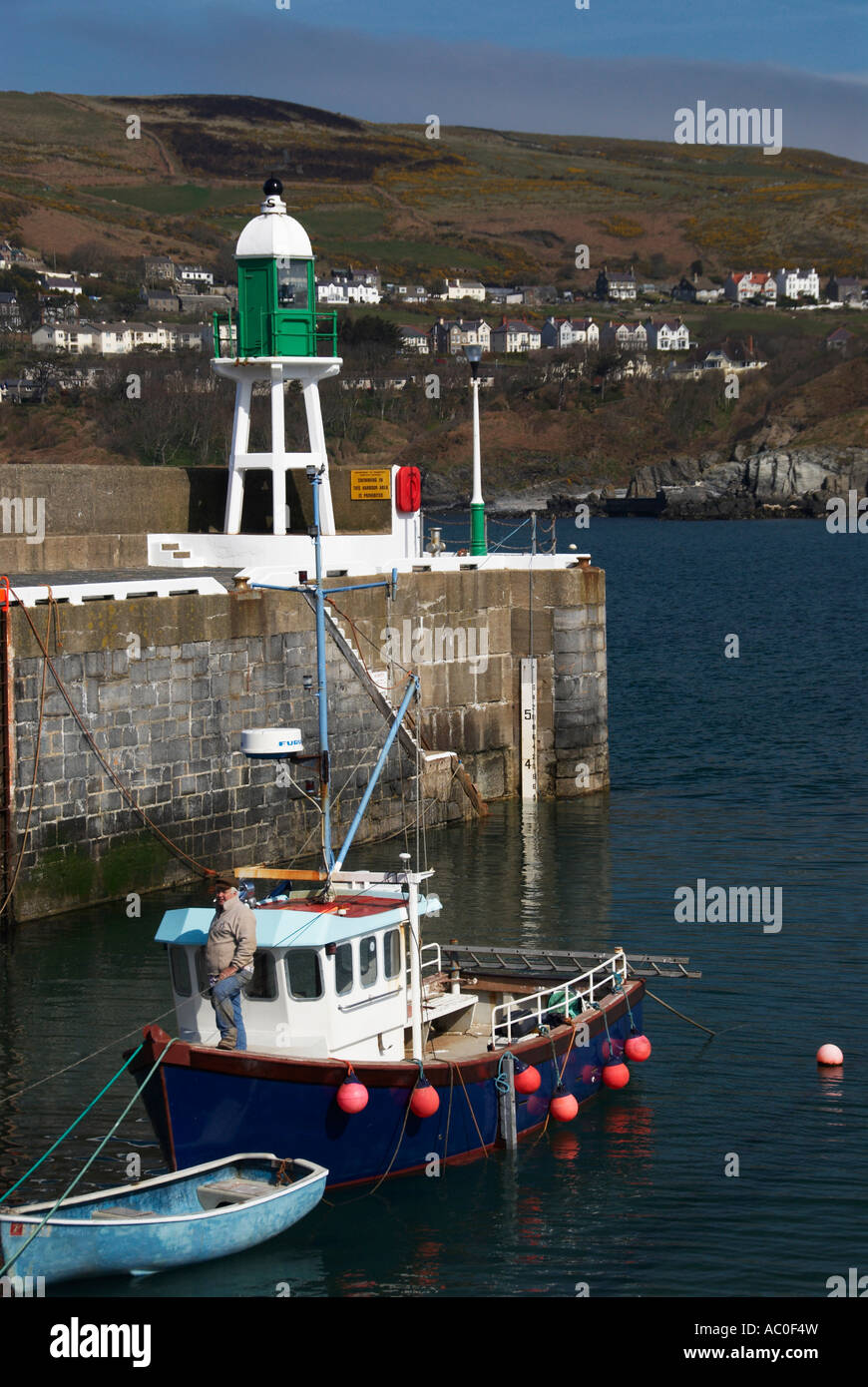 Fishing Boat Port Erin IOM Stock Photo Alamy
