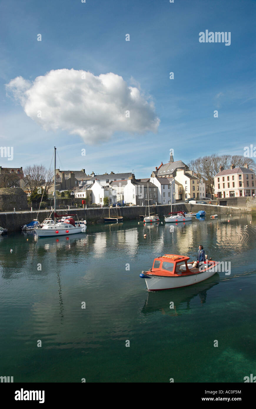 The Harbour Port St Mary IOM Stock Photo Alamy