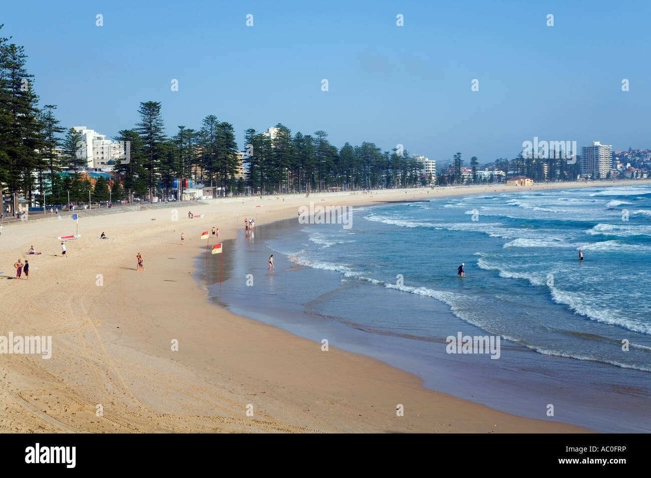 Early morning on Manly Beach on the north shore of Sydney Stock Photo