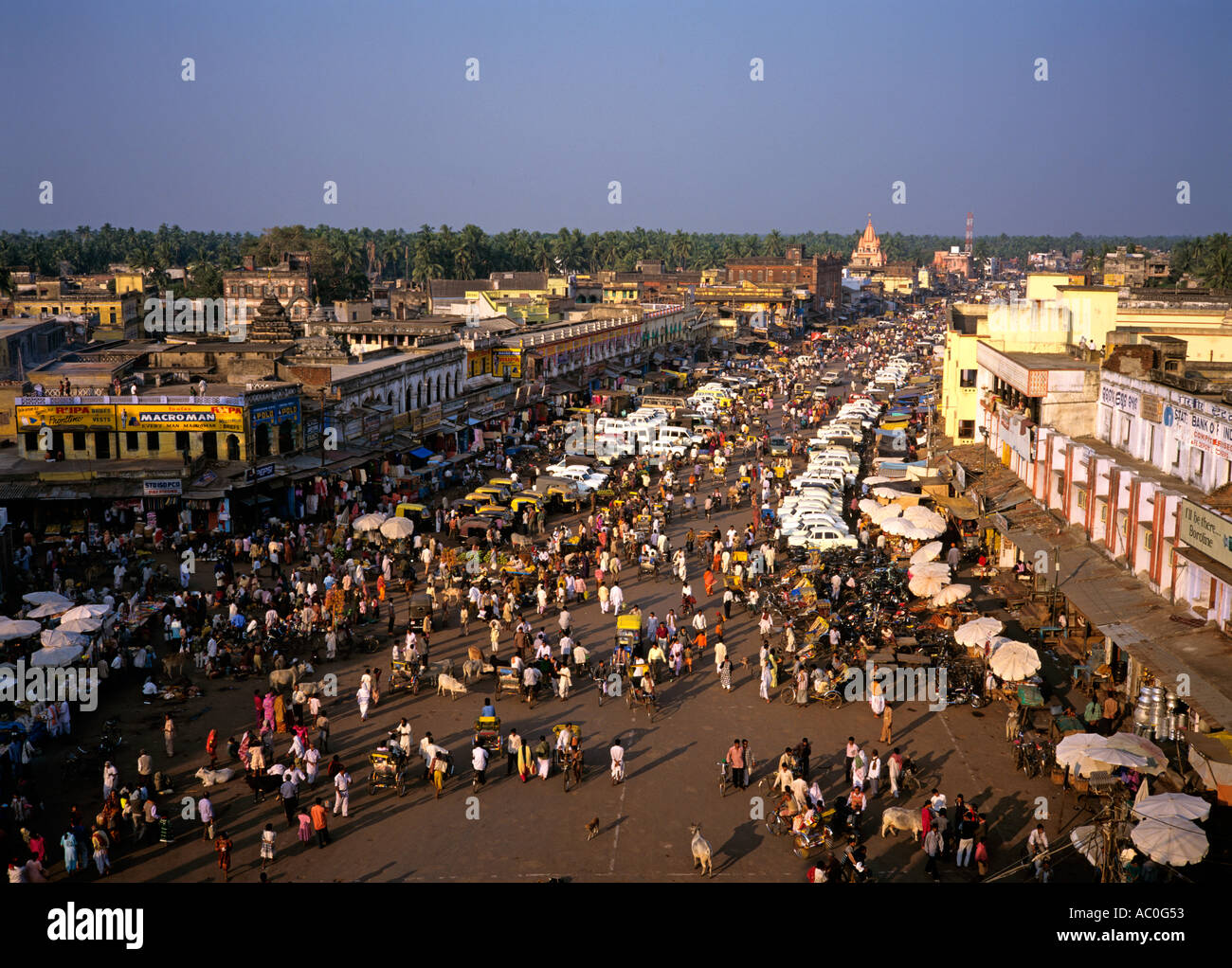 India Orissa Puri traffic on the Grand Road to Jagganath Temple Stock