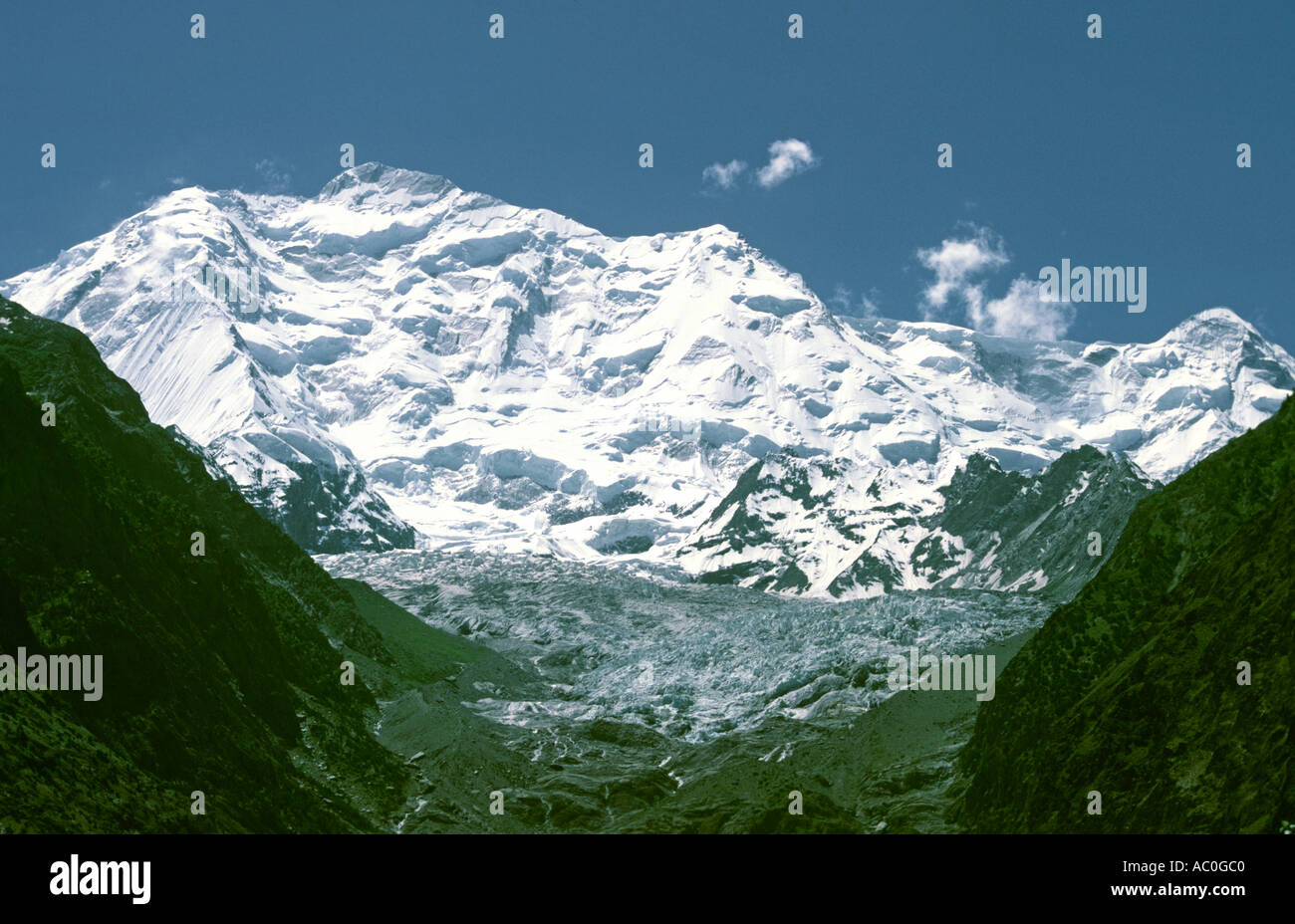 Pakistan Azad Kashmir Mt Rakaposhi 7788m Stock Photo