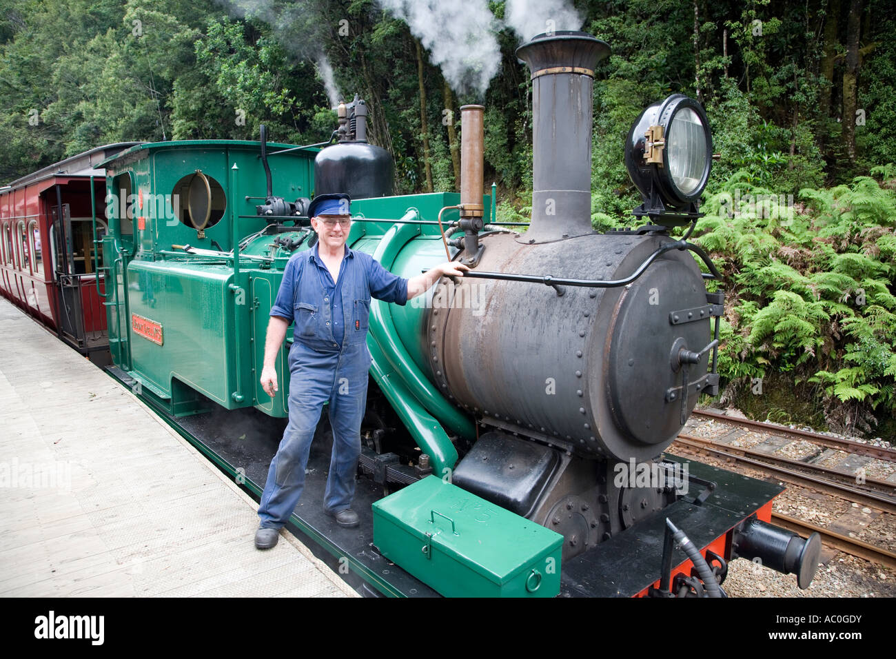 Strahan Train The restored West Coast Wilderness Railway between Strahan and ...