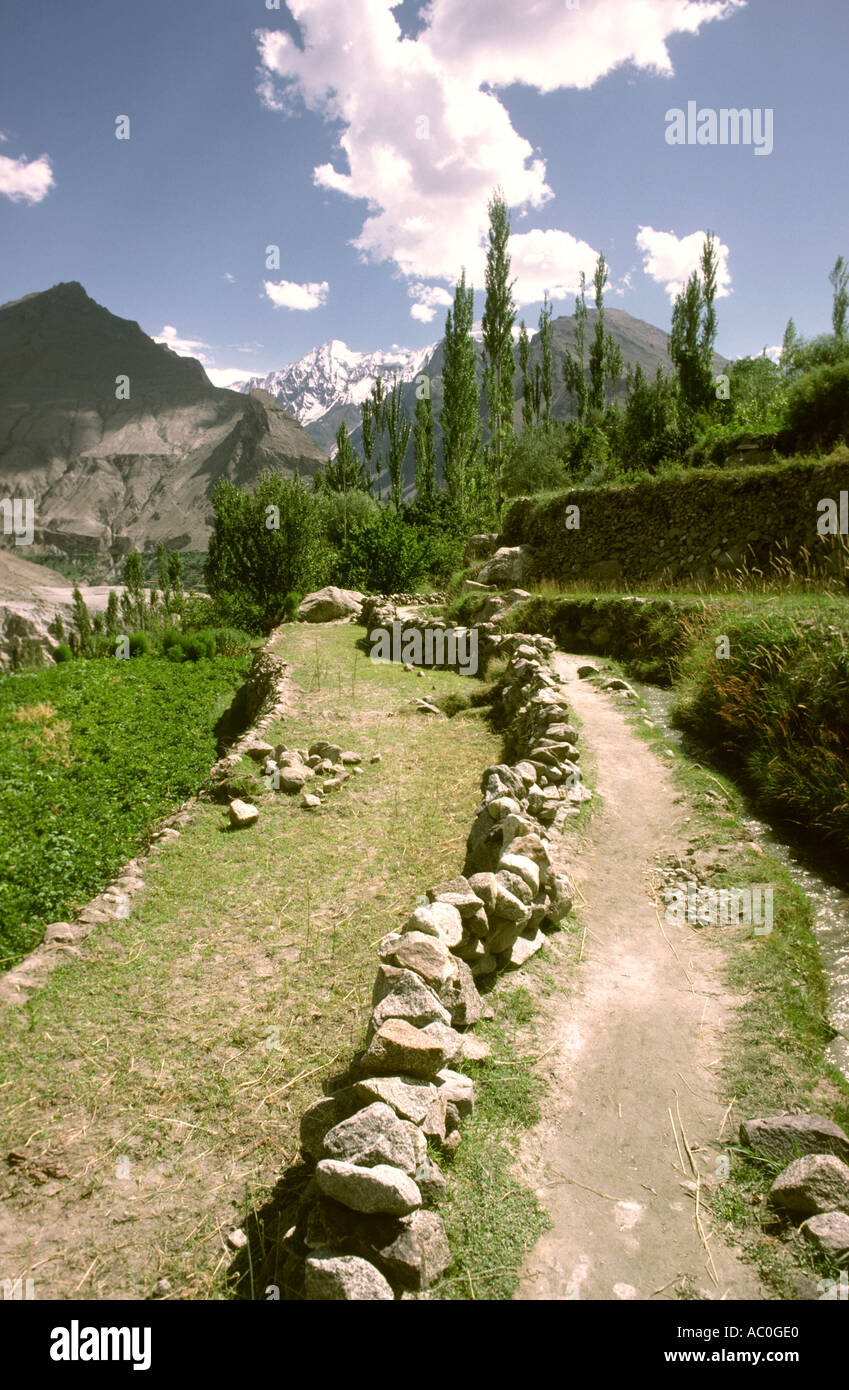 Pakistan Azad Kashmir Karimabad Hunza Valley Stock Photo