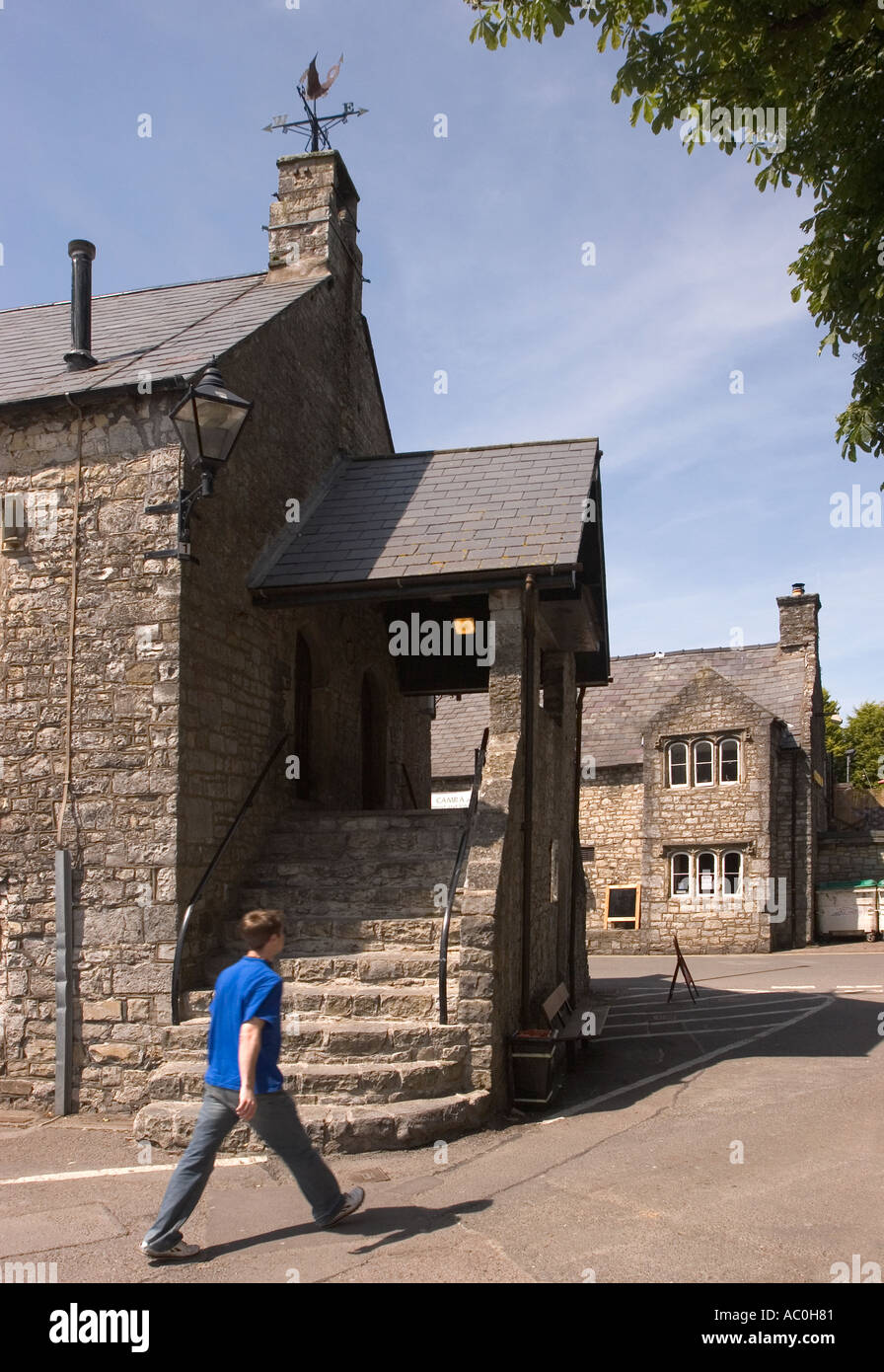 Wales Llantwit Major Town Hall Town Criers steps Stock Photo