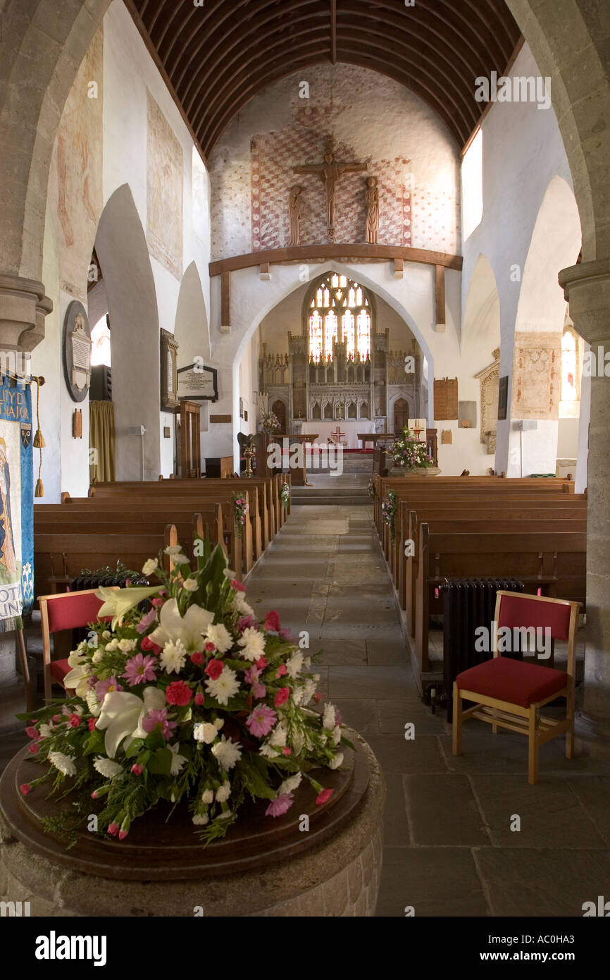 Wales Llantwit Major St Illtyds church east church interior