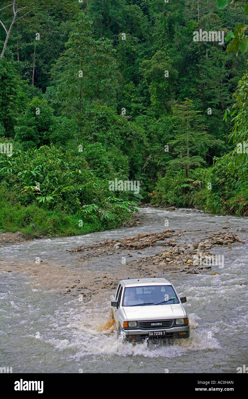 Cross country driving in the Crocker Range of Sabah Borneo Stock Photo